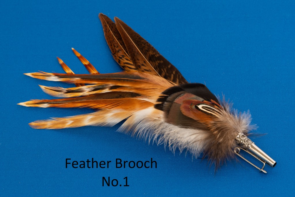Feather Brooch Pins/Hat Mounts