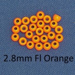 Hot colour brass beads x 25's