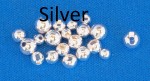 Slotted Tungsten bead Silver