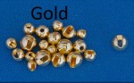 Slotted Tungsten Beads Gold